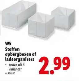 Lidl Stoffen opbergboxen of ladeorganizers aanbieding