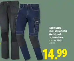 Lidl PERFORMANCE Werkbroek in jeanslook aanbieding