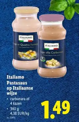 Lidl Pastasaus op Italiaanse wijze aanbieding