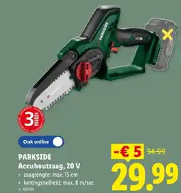Lidl Accuhoutzaag, 20 V aanbieding