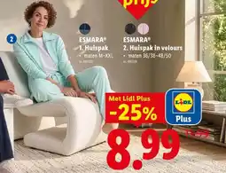 Lidl Huispak in velours aanbieding