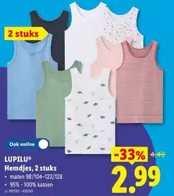 Lidl Hemdjes, 2 stuks aanbieding