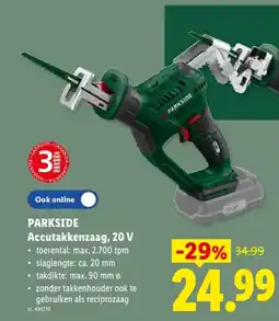 Lidl Accutakkenzaag, 20 V aanbieding