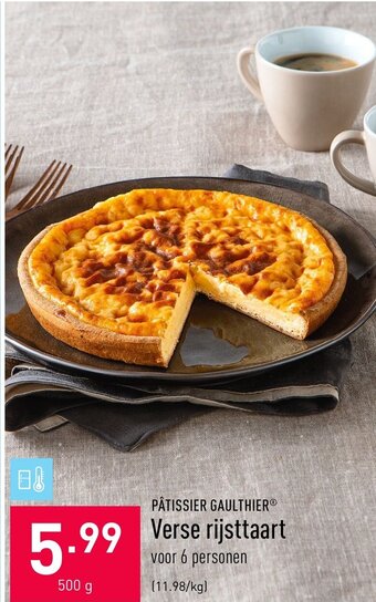 ALDI Verse rijsttaart 500g aanbieding
