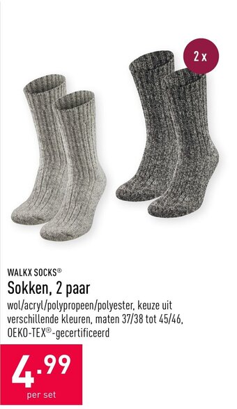 ALDI Sokken, 2 paar aanbieding
