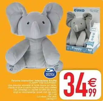 Cora Peluche Interactieve knuffel flappy the elephant aanbieding
