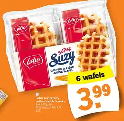 Albert Heijn Lotus Super Suzy Luikse wafels 6 stuks aanbieding