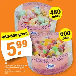 Albert Heijn Joris zure beren 480 gram of meli-melo 600 gram aanbieding