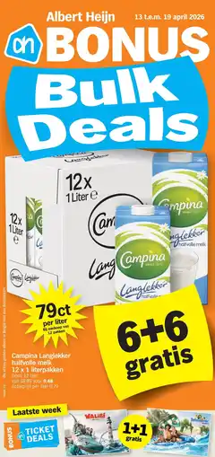 Albert Heijn Campina Langlekker halfvolle melk aanbieding