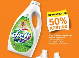 Albert Heijn Dreft vloeibaar wasmiddel original mega pack aanbieding