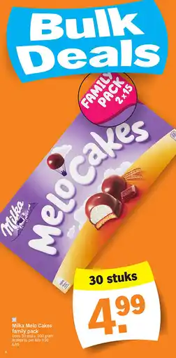 Albert Heijn Milka Melo Cakes family pack aanbieding