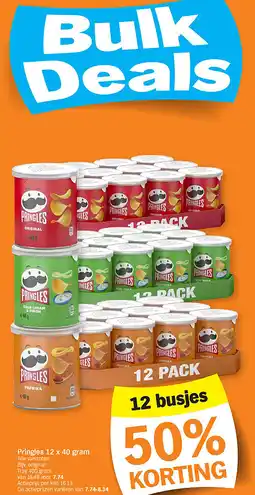 Albert Heijn Pringles 12 x 40 gram aanbieding