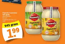 Albert Heijn Pauwels mayonaise 945 gram aanbieding