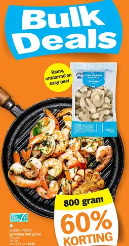 Albert Heijn Super Choice garnalen 800 gram aanbieding