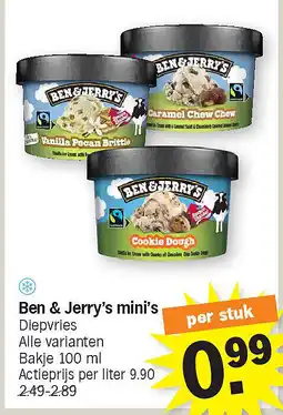 Albert Heijn Ben & Jerry's mini's aanbieding