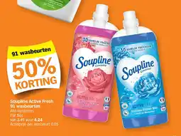 Albert Heijn Soupline Active Fresh 91 wasbeurten aanbieding