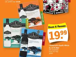 Albert Heijn Lindeman's South Africa 6 x 0.75 liter aanbieding