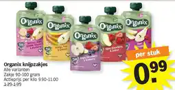 Albert Heijn Organix knijpzakjes aanbieding