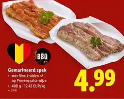 Lidl BBQ Gemarineerd spek aanbieding