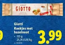 Lidl Giotti Koekjes met hazelnoot aanbieding