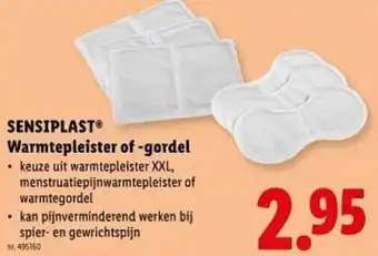 Lidl Sensiplast Warmtepleister of Gordel aanbieding