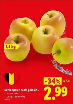 Lidl Miniappelen rubis gold XXL aanbieding