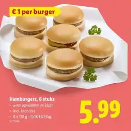 Lidl Hamburgers aanbieding