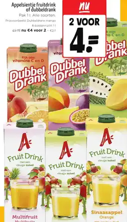 Jumbo Appelsientje fruitdrink of dubbeldrank aanbieding