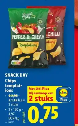 Lidl Snack Day Chips Temptations aanbieding