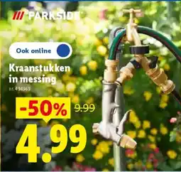 Lidl Kraanstukken in messing aanbieding