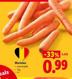 Lidl Wortelen voorverpakt aanbieding