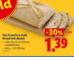 Lidl San Francisco style brood met desem aanbieding