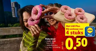 Lidl Pinky donut aanbieding
