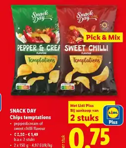 Lidl Snack Day Chips temptations aanbieding