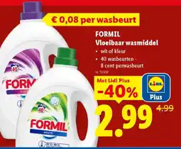 Lidl Formil Vloeibaar wasmiddel aanbieding