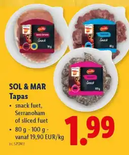 Lidl Sol & mar Tapas aanbieding