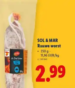 Lidl Sol & mar rauwe worst aanbieding