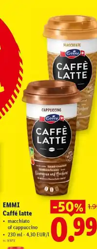 Lidl Emmi caffé latte aanbieding