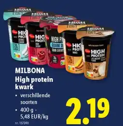 Lidl Milbona high protein kwark aanbieding