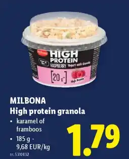 Lidl Milbona High protein granola aanbieding