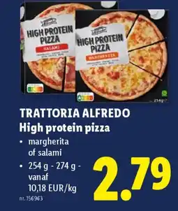 Lidl Trattoria alfredo High protein pizza aanbieding