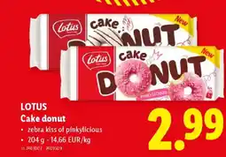 Lidl Lotus cake donut aanbieding