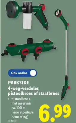 Lidl Parkside 4-weg-verdeler, pistoolbroes of staafbroes aanbieding
