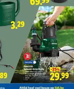 Lidl Parkside Vuilwater dompelpomp aanbieding