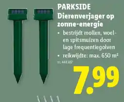 Lidl Parkside dierenverjager op zonne-energie aanbieding