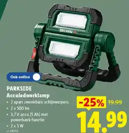 Lidl Parkside Acculedwerklamp aanbieding