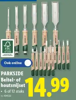 Lidl Parkside beitel- of houtsnijset aanbieding