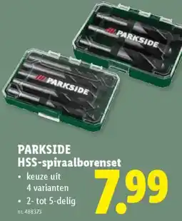 Lidl Parkside HSS-spiraalborenset aanbieding