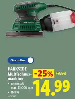 Lidl Parkside Multischuur- machine aanbieding