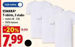 Lidl Esmara® T-shirts, 3 stuks aanbieding